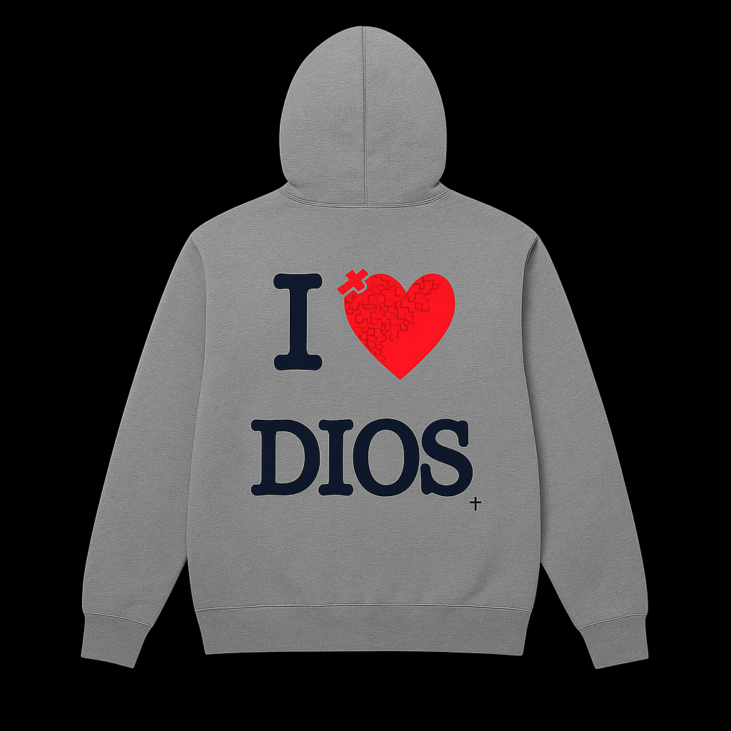 I LOVE DIOS Gray Hoodies